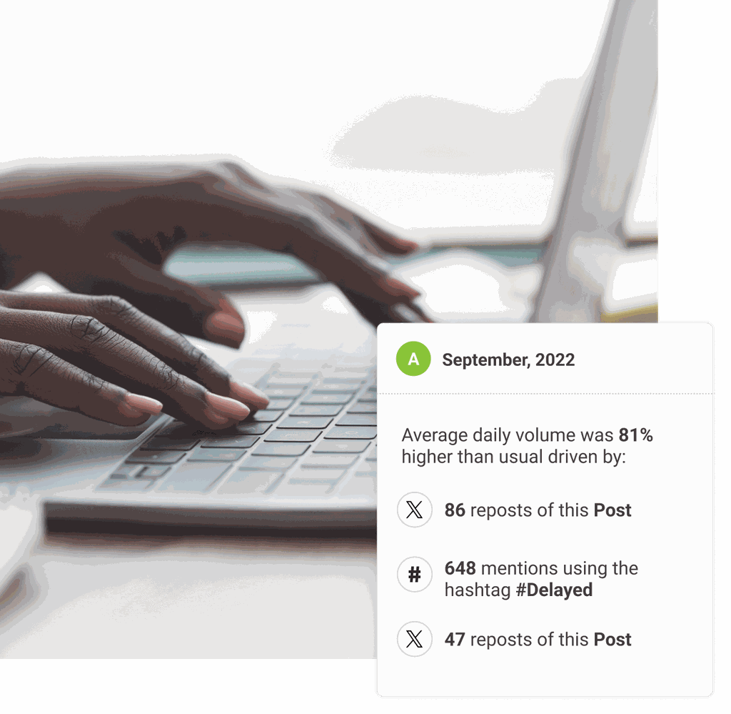 Hands on the keyboard of a laptop computer