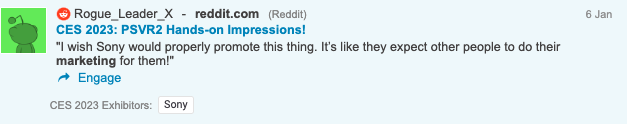 Redditor discusses marketing at the CES 2023