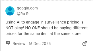 Consumer criticizes AI surveillance pricing