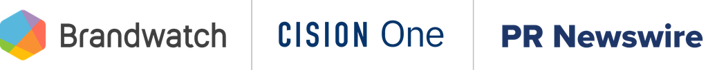 Brandwatch, Cision one, and PR newswire logos