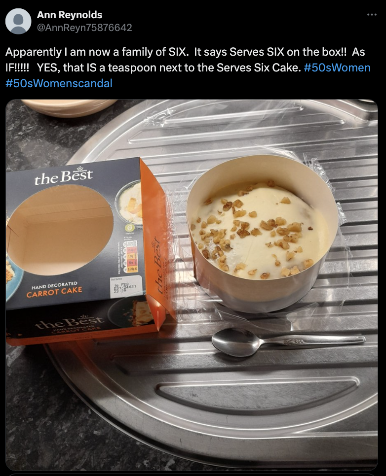 A consumer example of shrinkflation at a supermarket