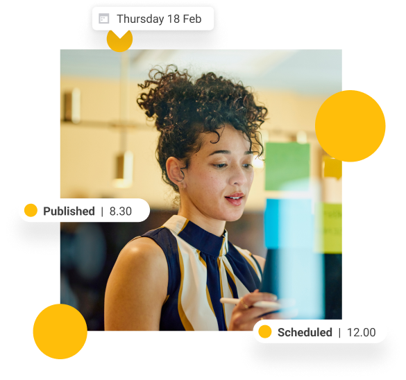 Young woman looking at a computer screen