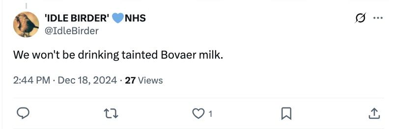 Consumers refuse to drink milk with Bovaer