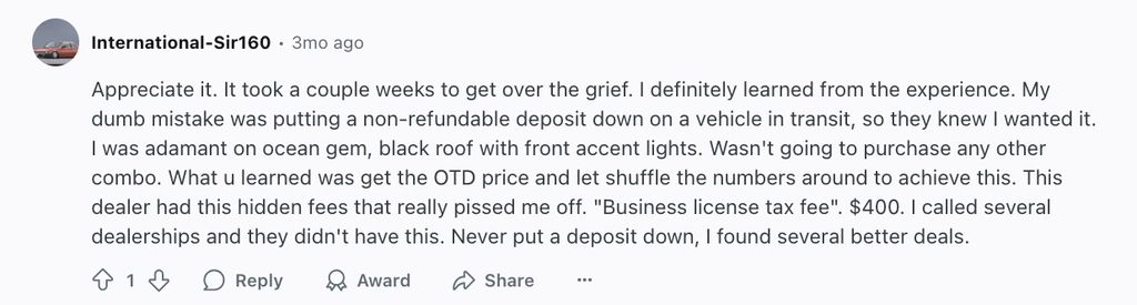 Redditor complains about getting charged extra