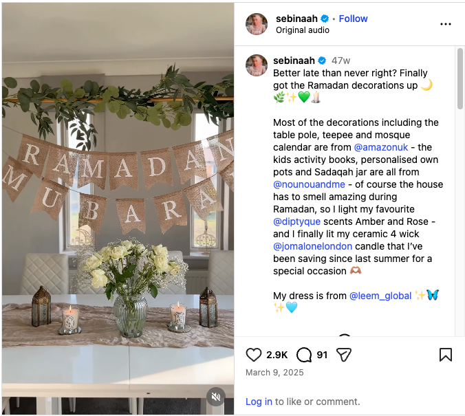 Ramadan lifestyle influencer showing their Iftar prep