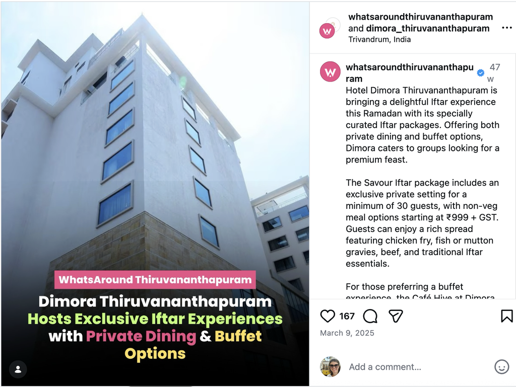 Ramadan, ticketed experience