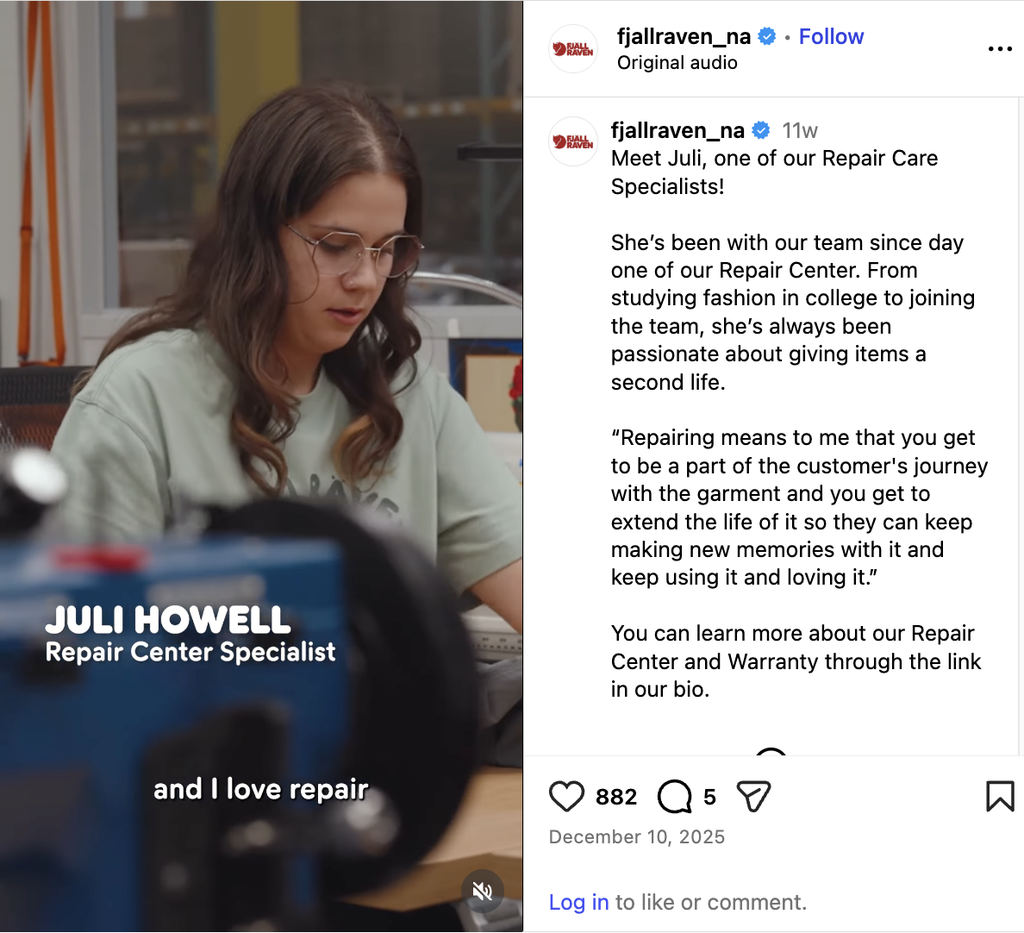 Video talks about giving old clothes a second life through repairing