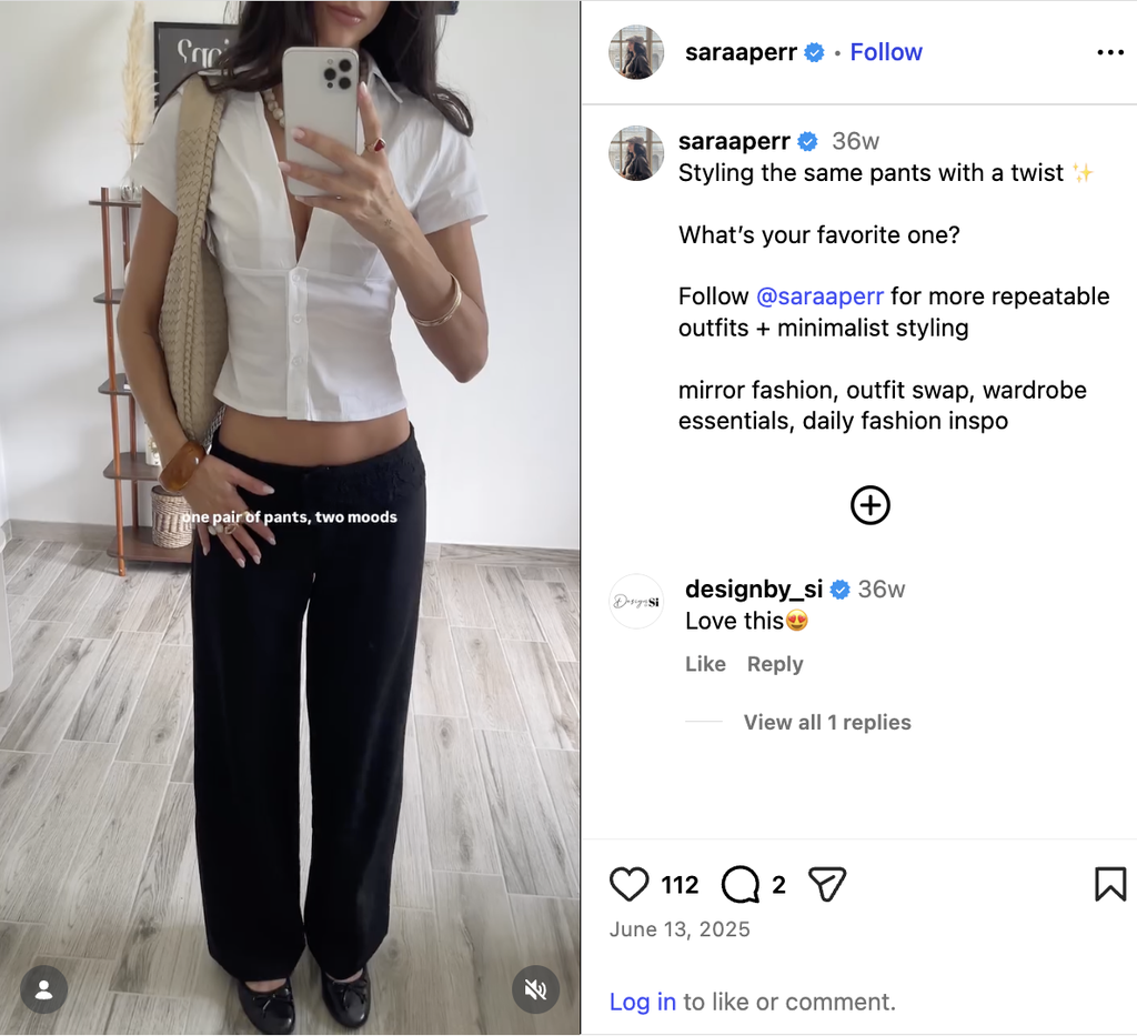 Styling the same pants