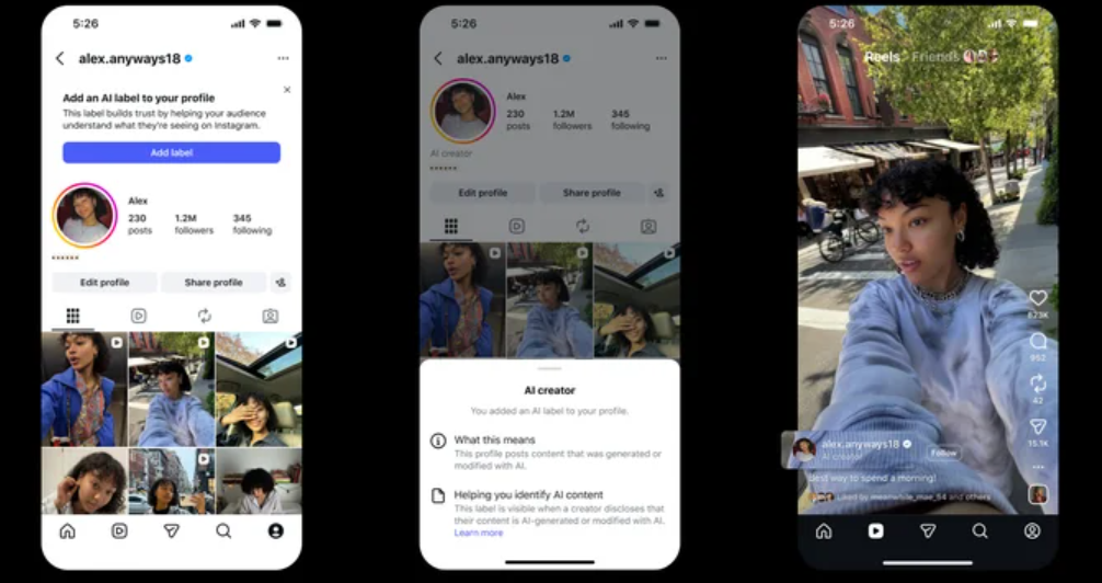 Instagram explores “AI Creator” labels